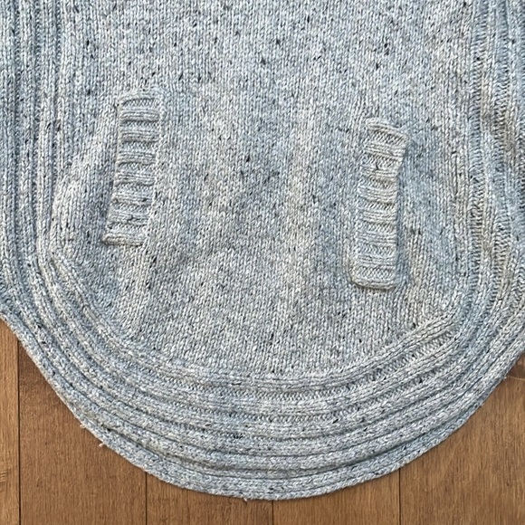 Cynthia Rowley funnel turtle neck gray wool knit sweater kangaroo pocket size M - Picture 4 of 8